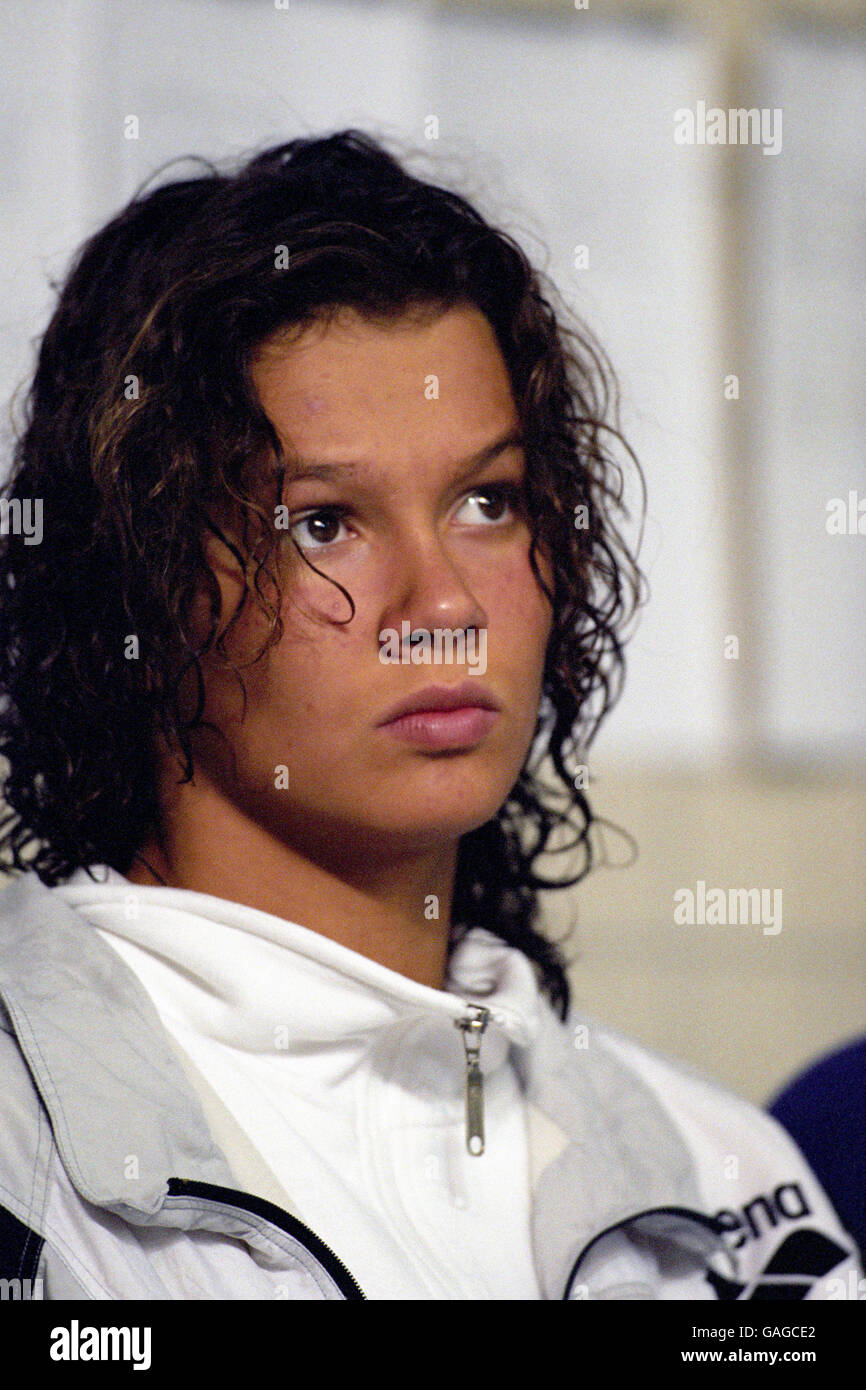 SCHWIMMEN. FRANZISKA VAN ALMSICK, DEUTSCHLAND Stockfoto