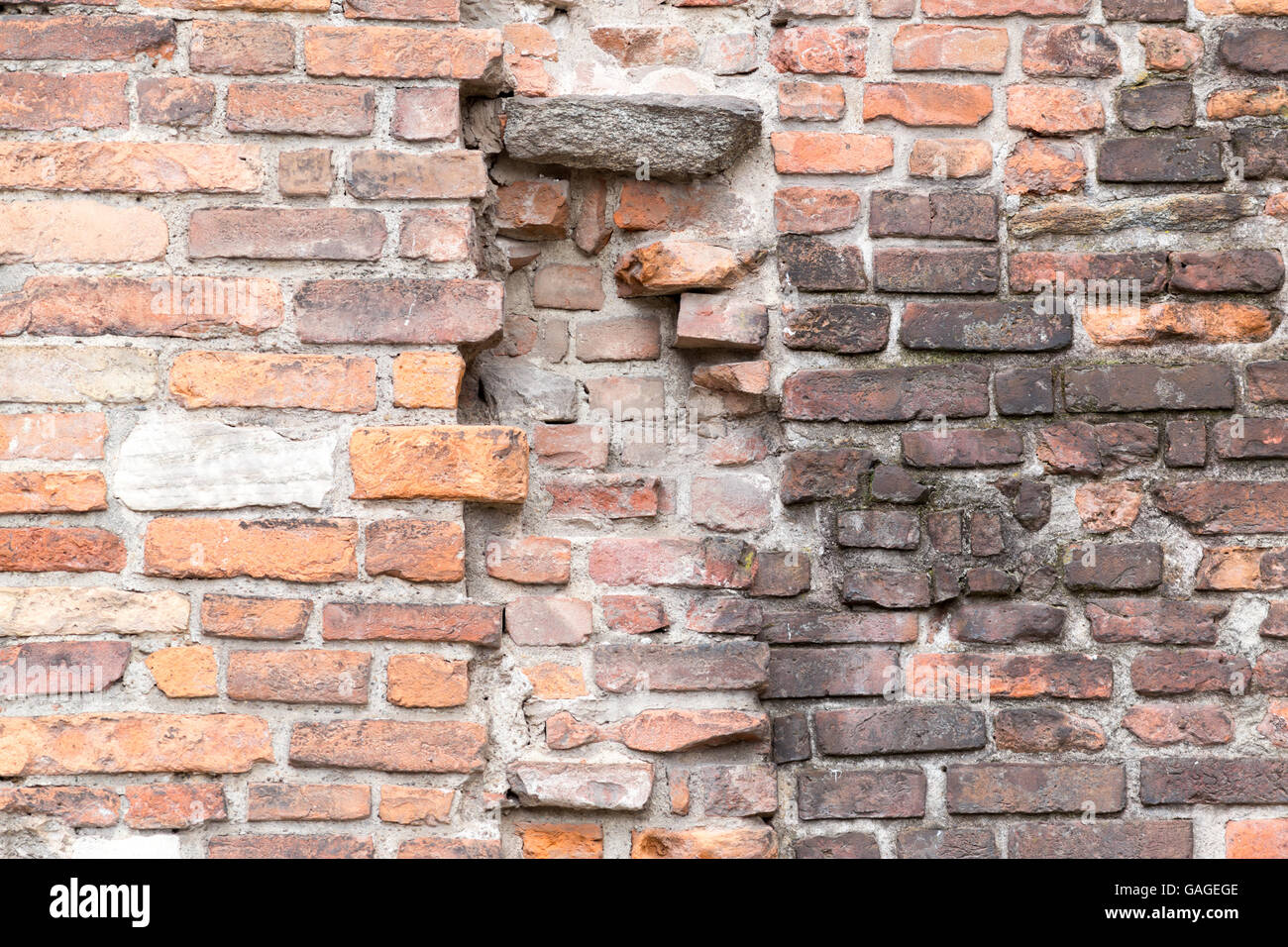 Gemauerte Wand Textur, Outdoor-Foto Stockfoto