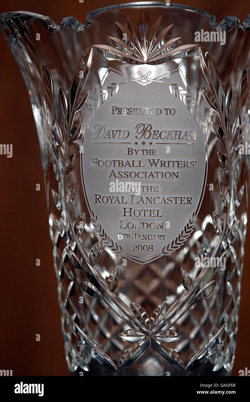 Fußball - David Beckham - Football Writers Tribute Award - das Lancaster Hotel Stockfoto