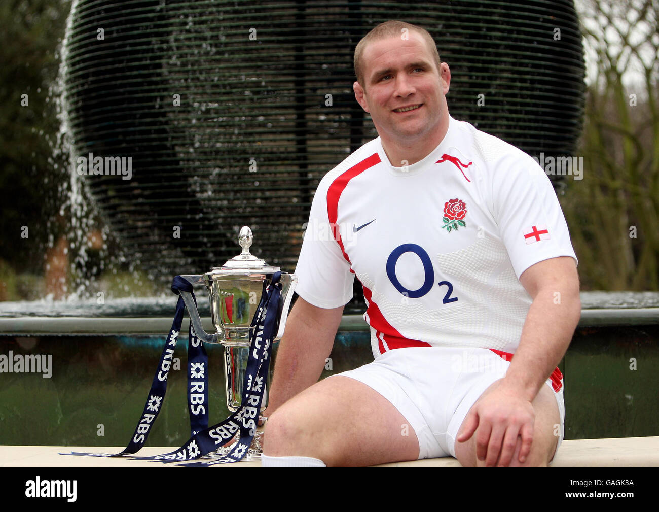 England Kapitän Phil Vickery während des RBS 6 Nations Launch im Hurlingham Club, London. Stockfoto