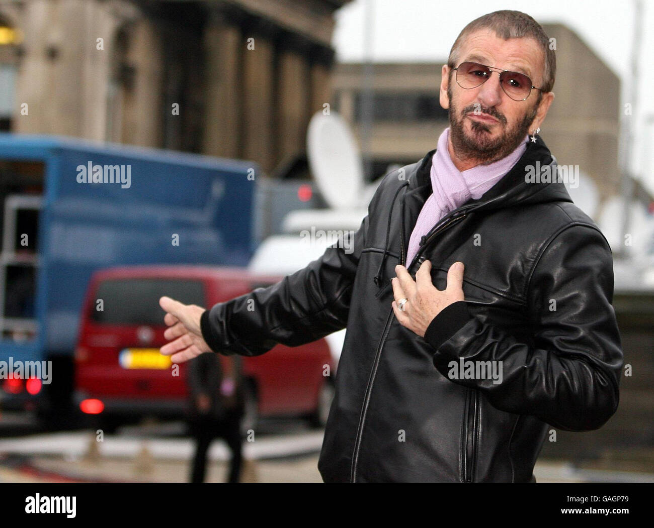 Ex-Beatle Ringo Starr in Liverpools St George's Hall vor der Eröffnungsnacht des Kulturhauptstadtjahres der Stadt. Stockfoto