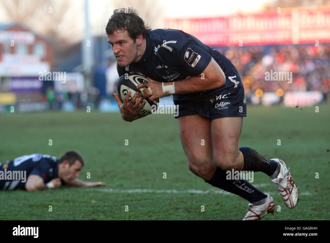 Rugby-Union - Guinness Premiership - Sale Sharks V Leicester Tigers - Edgeley Park Stockfoto