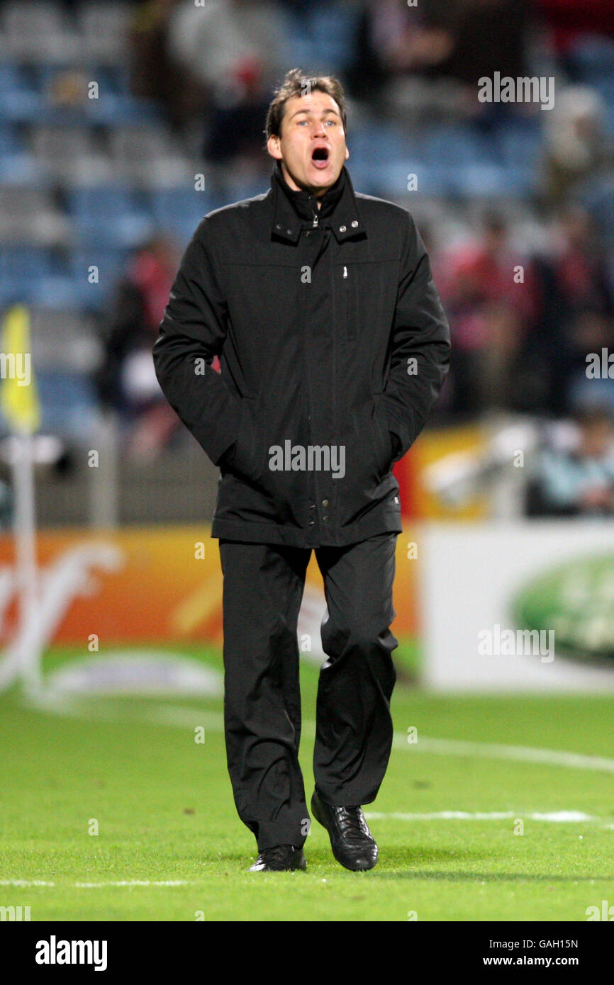 Fußball - Französische Premiere Division - Lille V Le Mans - Stadion Lille Metropole. Rudi Garcia, Trainer von Le man Stockfoto