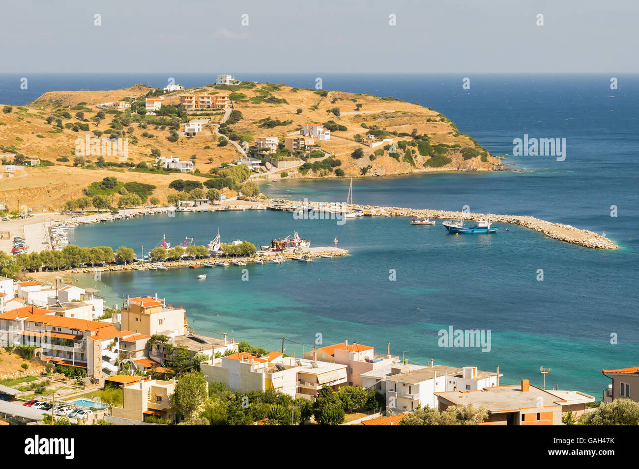 Schöne Bucht am Agioi Apostoloi in Evia Griechenland. Stockfoto