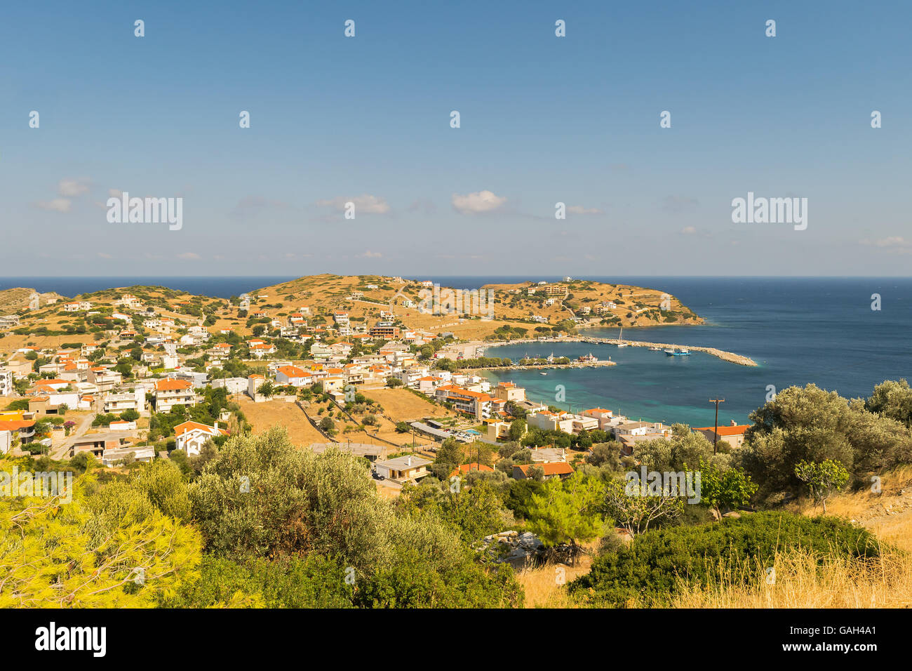 Agioi Apostoloi in Evia Griechenland Landschaft. Stockfoto