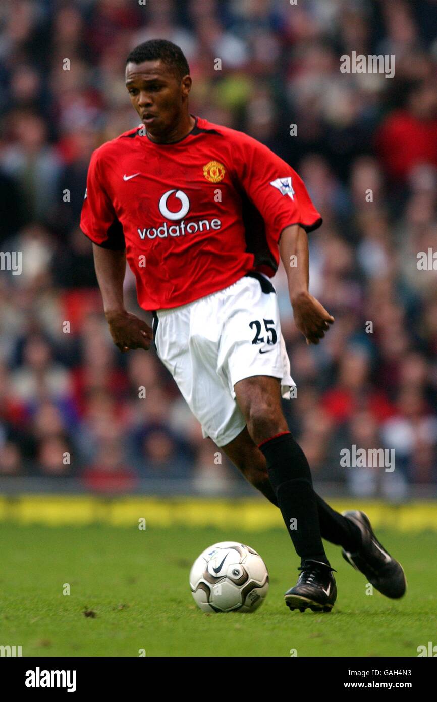 Fußball - FA Barclaycard Premiership - Manchester United / Aston Villa. Quinton Fortune, Manchester United Stockfoto