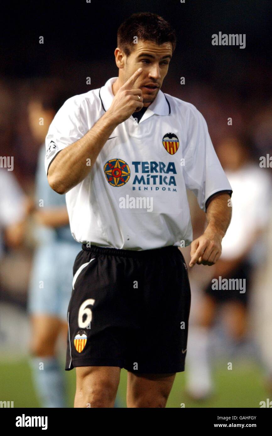 Fußball - UEFA Champions League - Gruppe B - Valencia gegen Ajax. David Albelda, Valencia Stockfoto