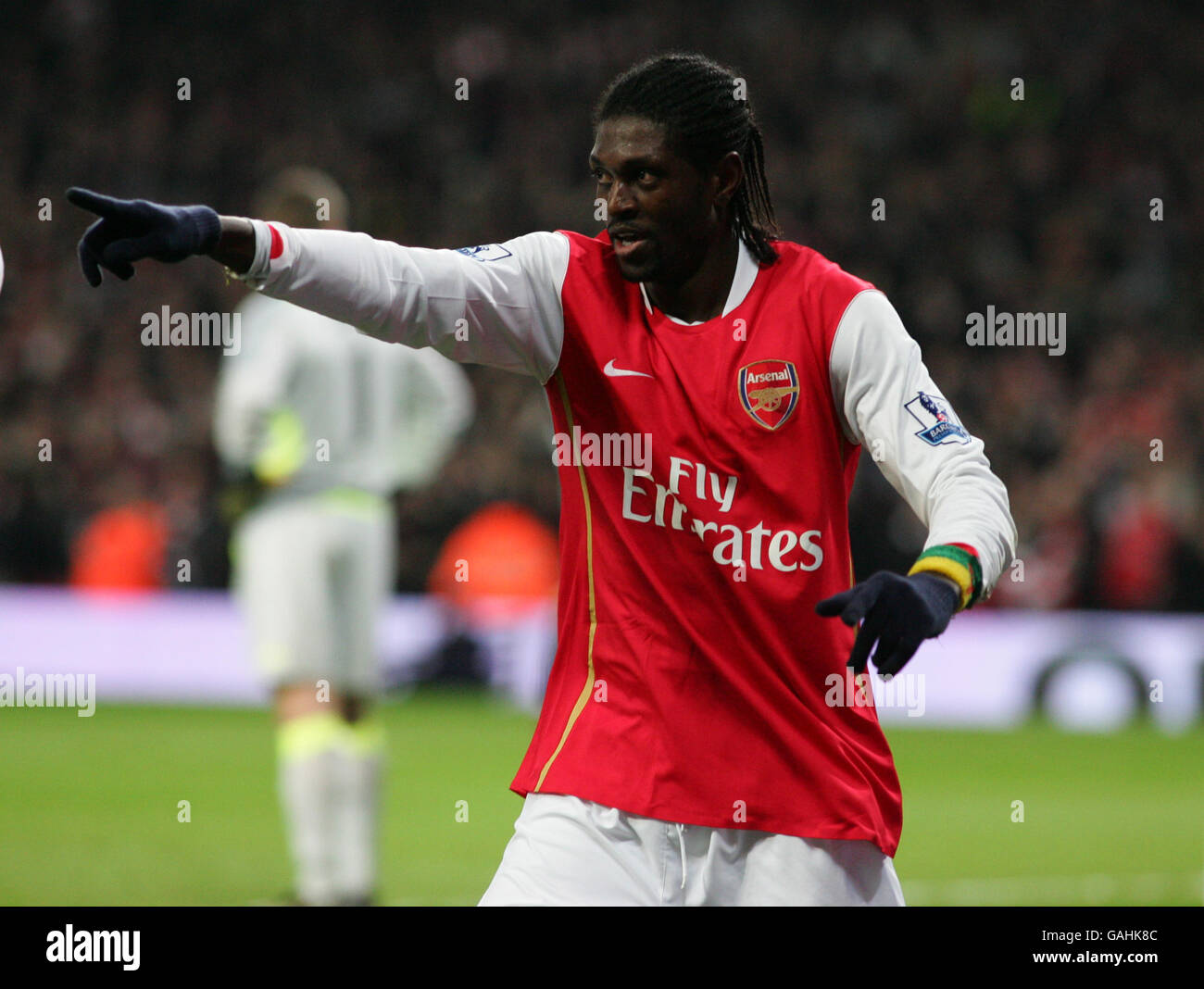Fußball - Barclays Premier League - Arsenal / Newcastle United - Emirates Stadium. Emmanuel Adebayor, Arsenal Stockfoto