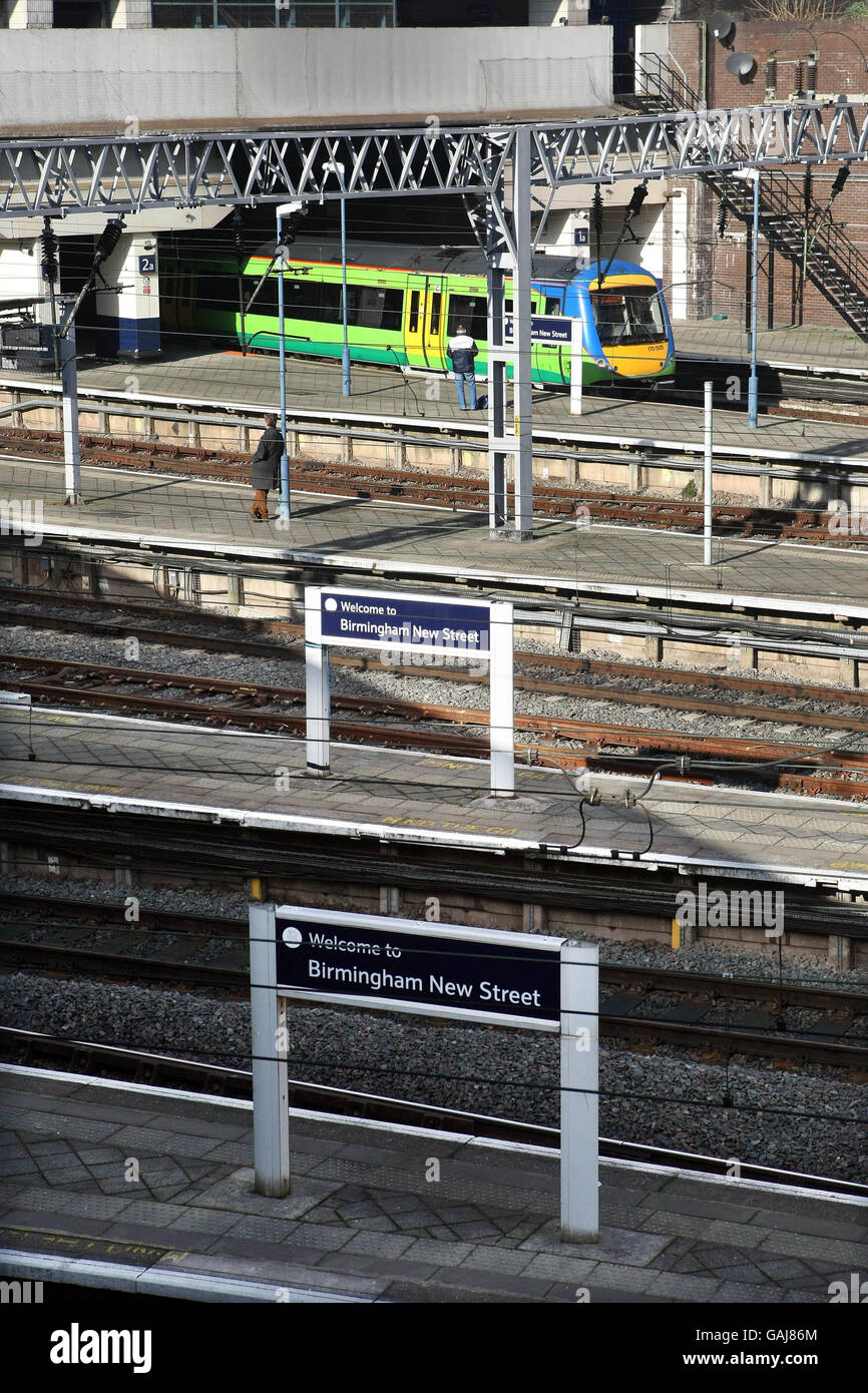 Eine allgemeine Ansicht der Birmingham New Street Station, wie die Regierung ist, um fast 400 Millionen zur Verbesserung der Station zur Verfügung zu stellen, wurde heute angekündigt. Stockfoto