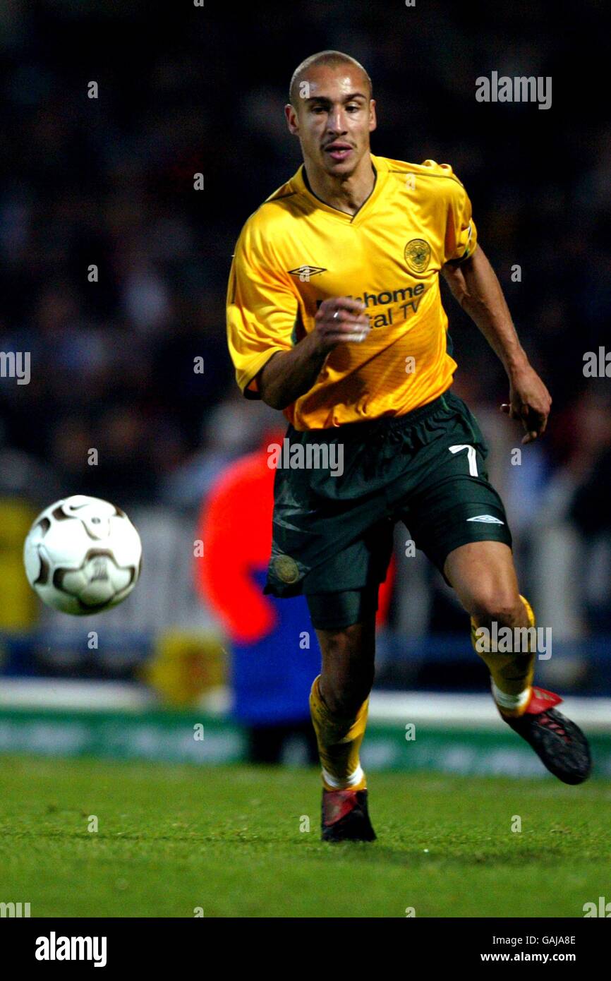 Fußball - UEFA Cup - zweite Runde - zweite Etappe - Blackburn Rovers gegen Celtic. Henrik Larsson, Celtic Stockfoto