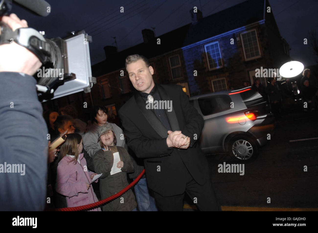 Weltpremiere und letzte Vorhang für das kleinste Kino - Swansea Stockfoto