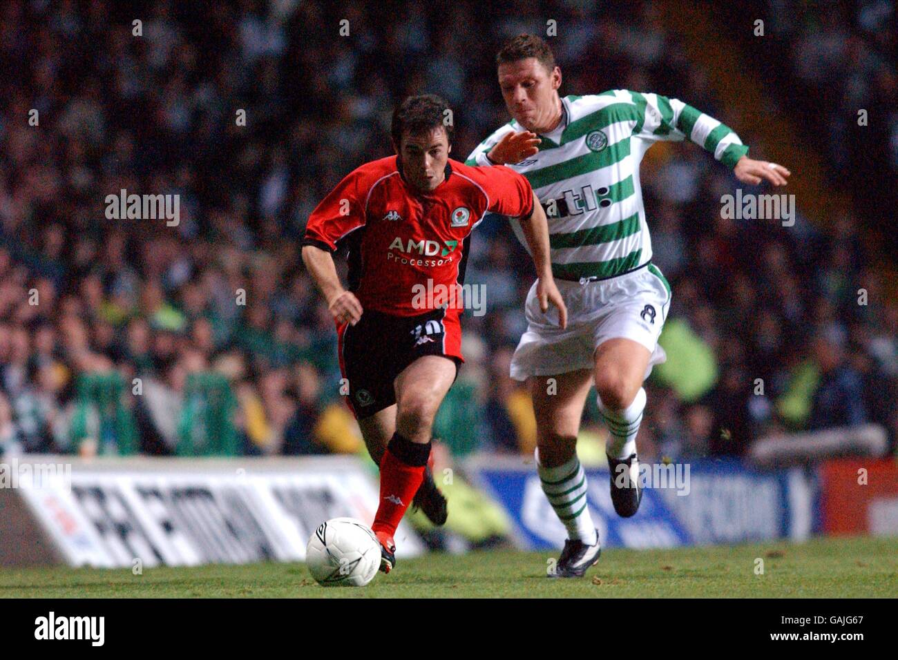 Fußball - UEFA-Pokal - zweite Runde - Hinspiel - keltische V Blackburn Rovers Stockfoto