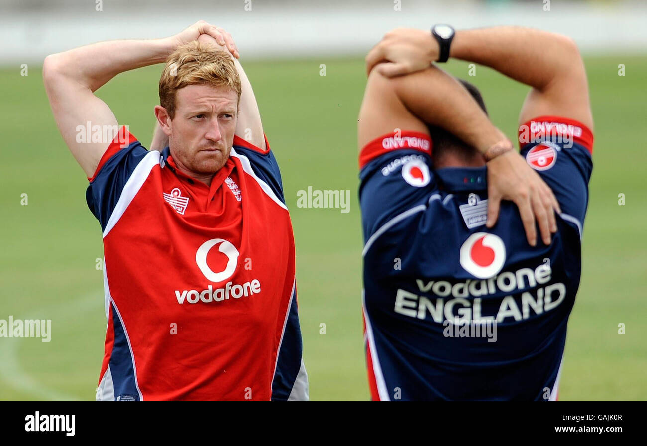 England Kapitän Paul Collingwood während des Trainings im McLean Park, Napier, Neuseeland. Stockfoto