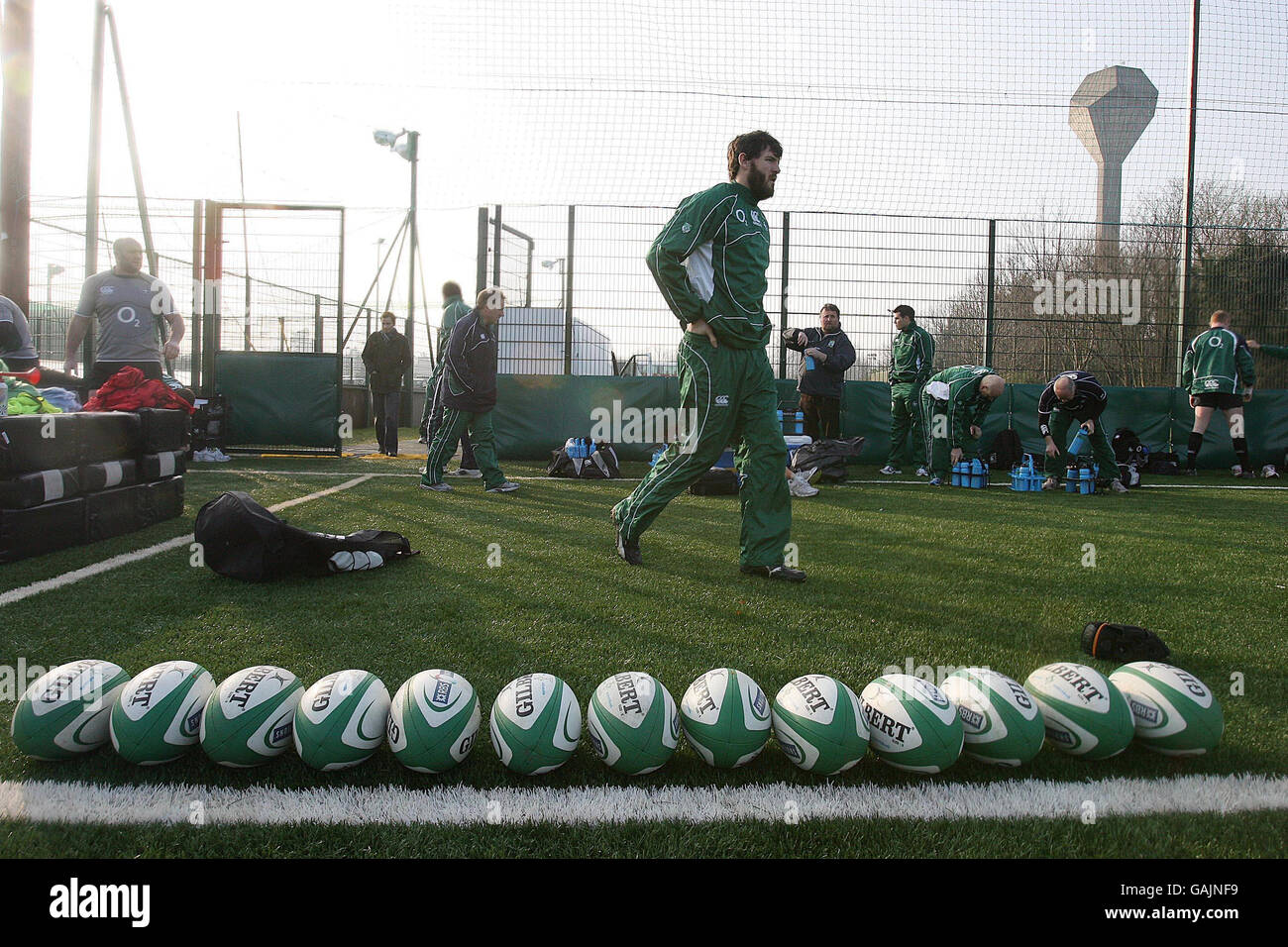 Rugby Union - Irland Trainingseinheit - UCD. Eine allgemeine Sicht auf Irland während einer Trainingseinheit an der UCD in Dublin. Stockfoto