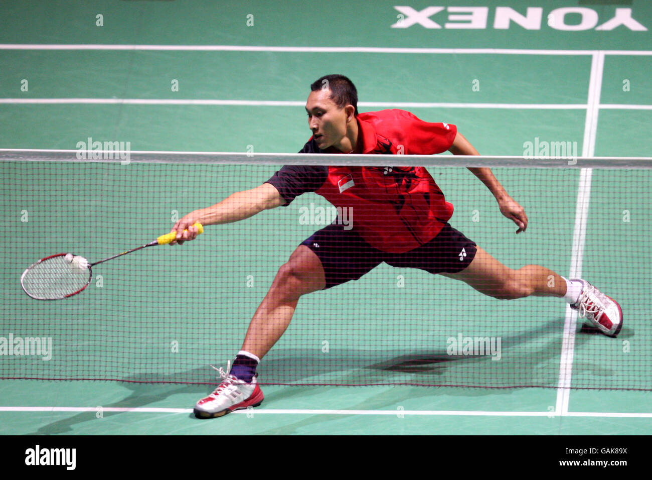 Badminton - Yonex All England Open Championships 2008 - National Indoor Arena. Indonesiens Sony DWI Kuncoro in Aktion Stockfoto