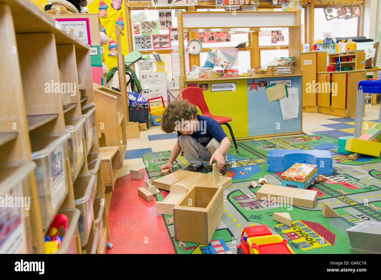 Vorschul-Klassenzimmer Stockfoto