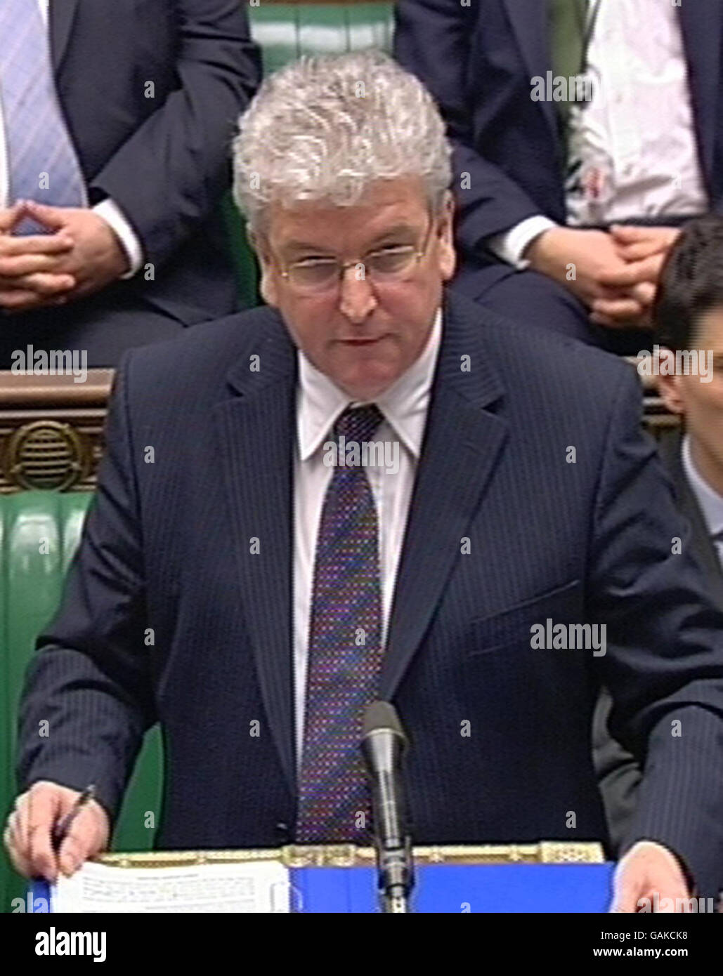 Verteidigungsminister des Browne gibt dem Unterhaus in London eine Erklärung über die Lage der britischen Truppe im Irak ab. Stockfoto
