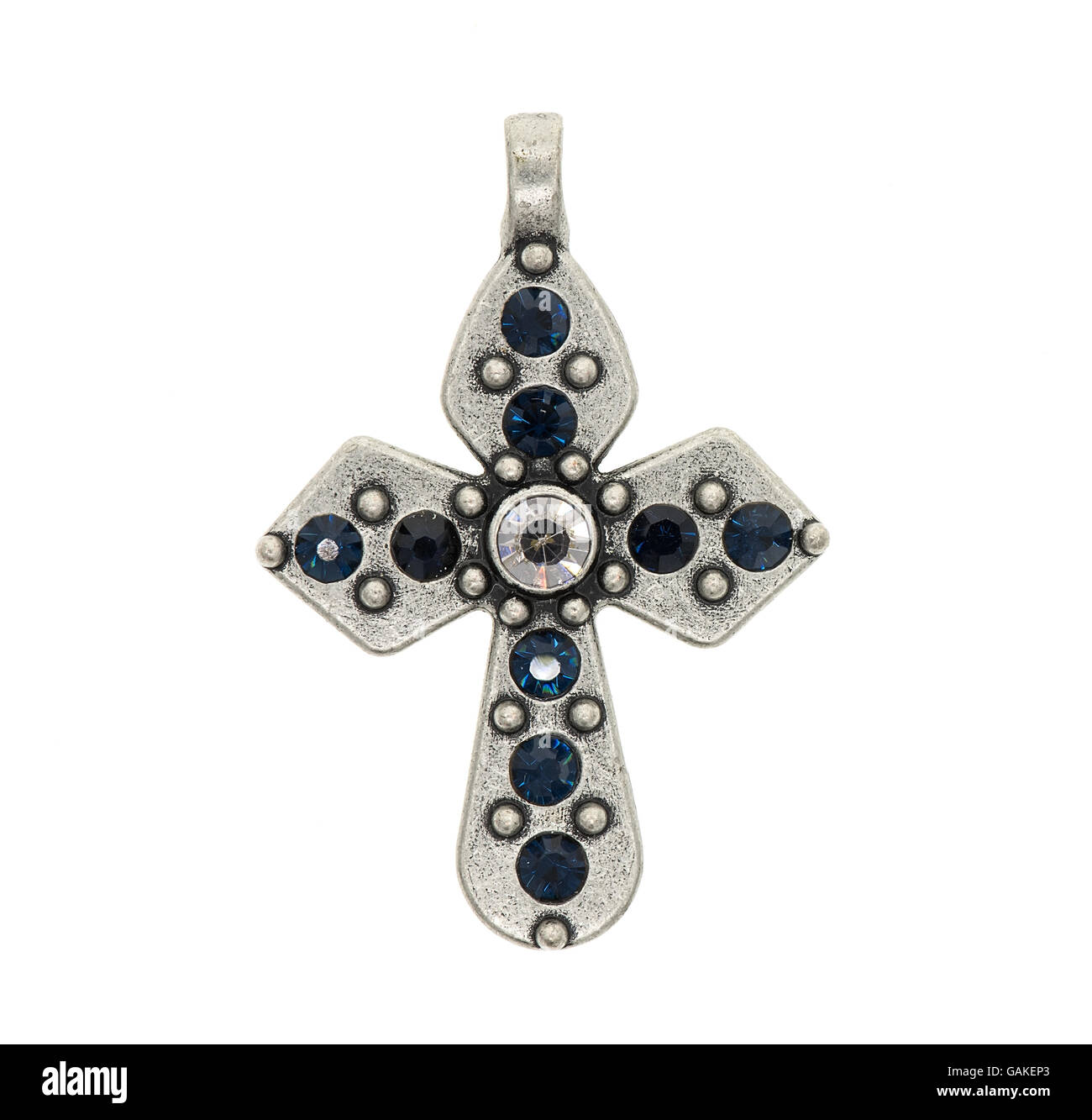 Nahaufnahme von Kreuz Anhänger Stockfoto