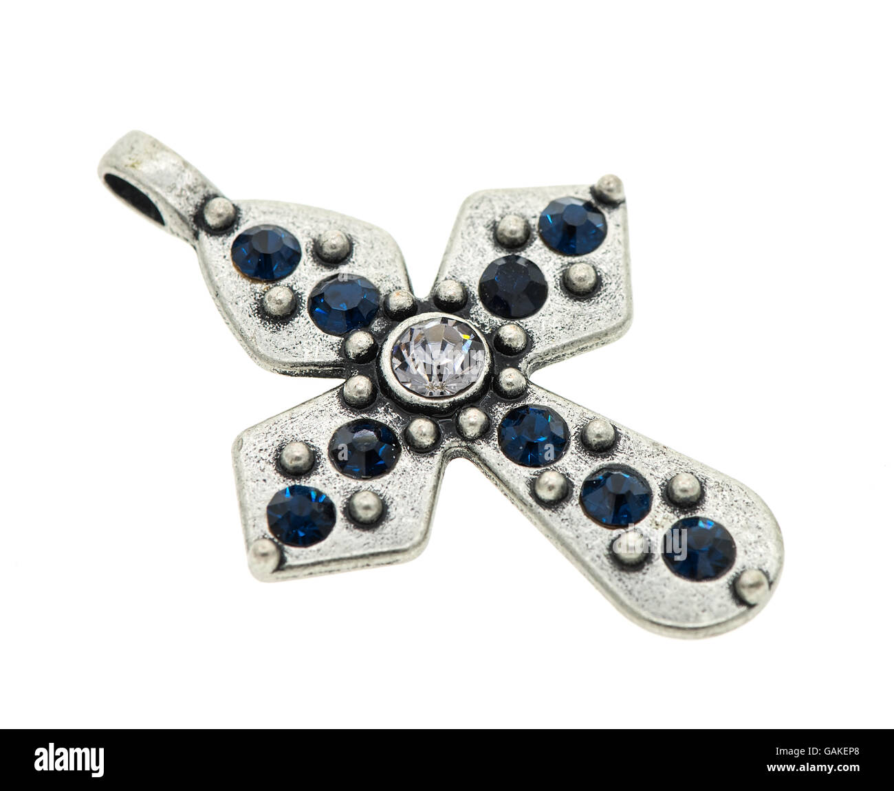 Nahaufnahme von Kreuz Anhänger Stockfoto