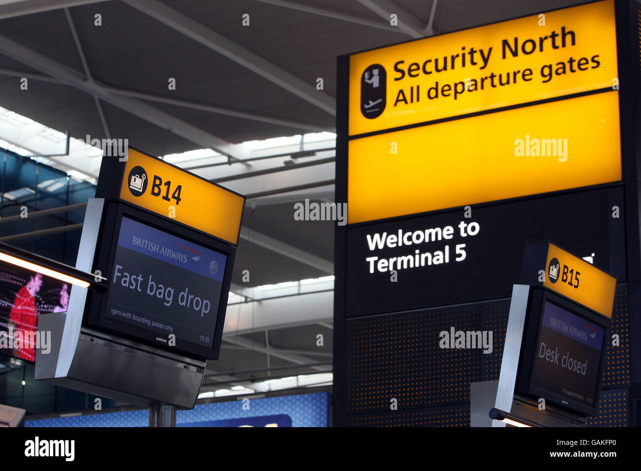 Heathrow Terminal 5 Stockfoto