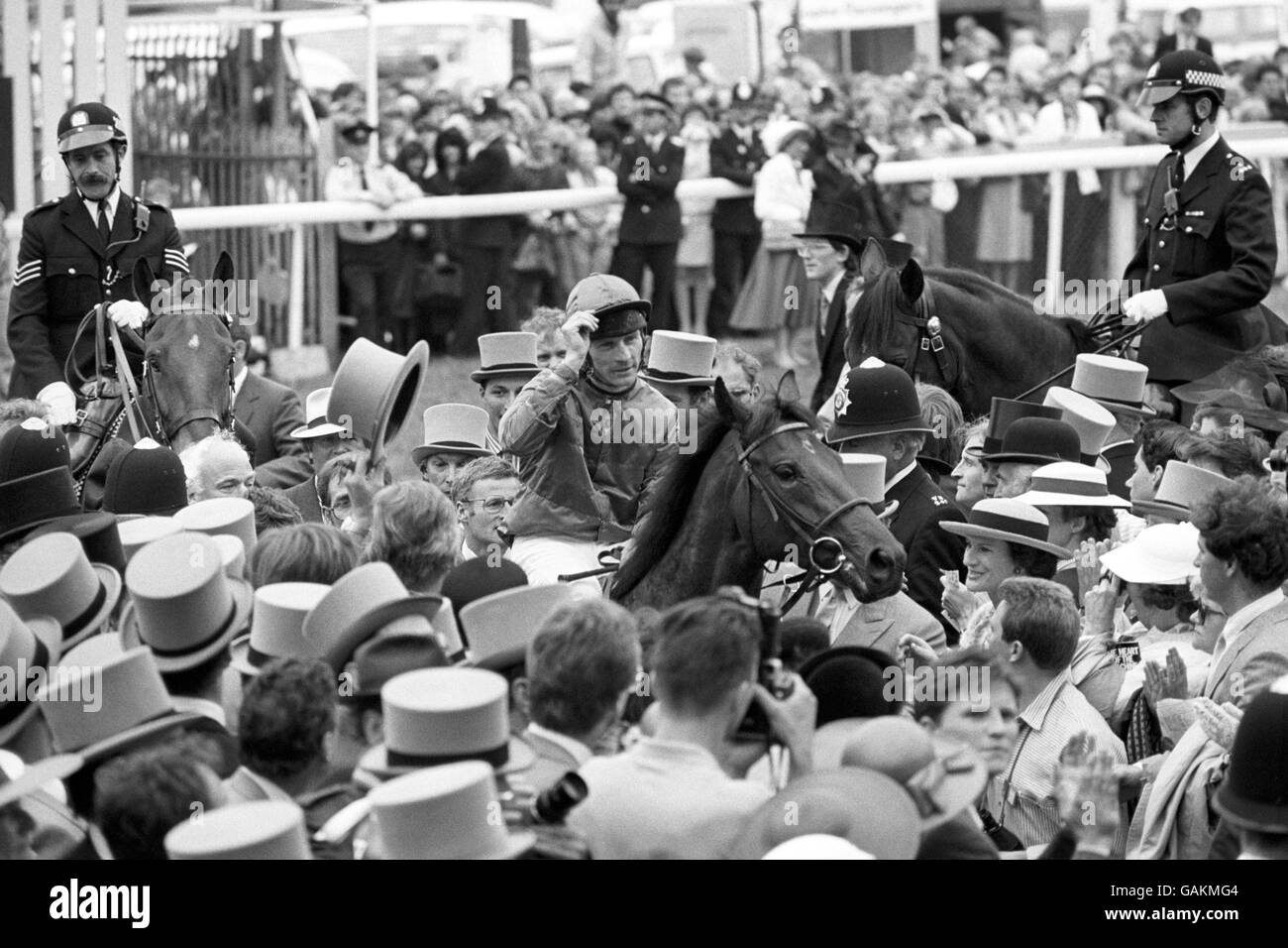 Pferderennen Sie - das Epsom Derby - 1988 Stockfoto