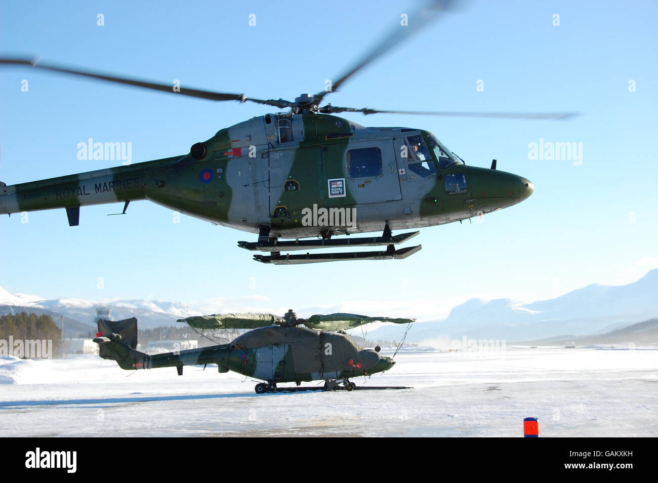 Royal Navy Hubschrauber Ausbildung Stockfoto