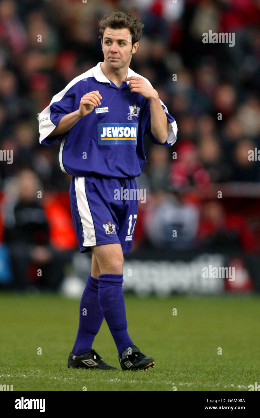 Fußball - FA Cup - Dritte Runde - Charlton Athletic gegen Exeter City. Carl Pettefer, Exeter City Stockfoto