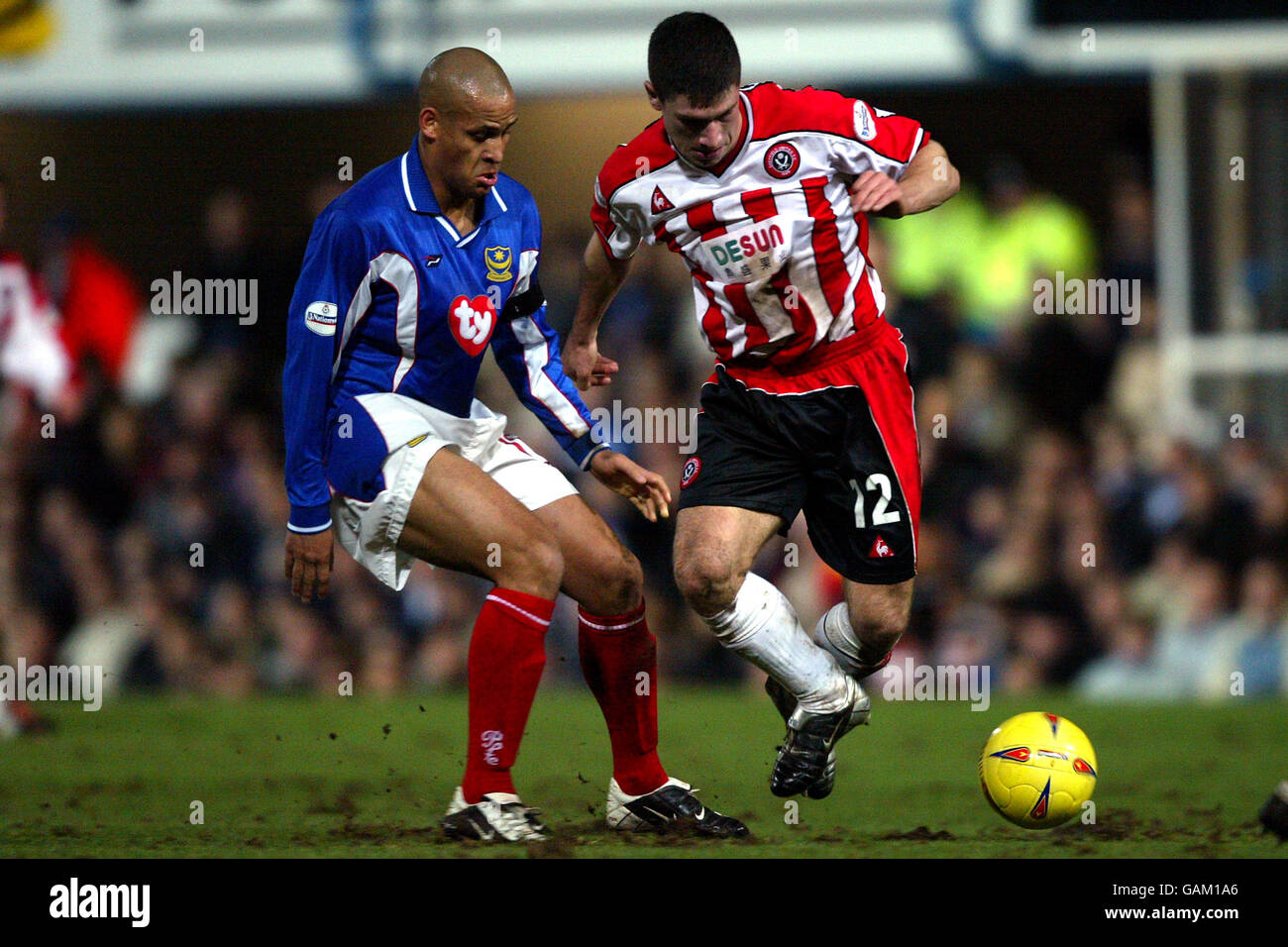 Fußball - bundesweit League Division One - Portsmouth gegen Sheffield United Stockfoto