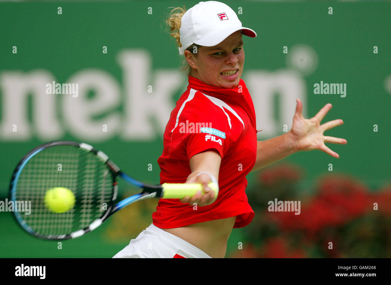 Tennis - Australian Open - Tag 6.. Kim Clijsters (Bel) kehrt gegen Tatiana Poutchek (BLR) zurück Stockfoto