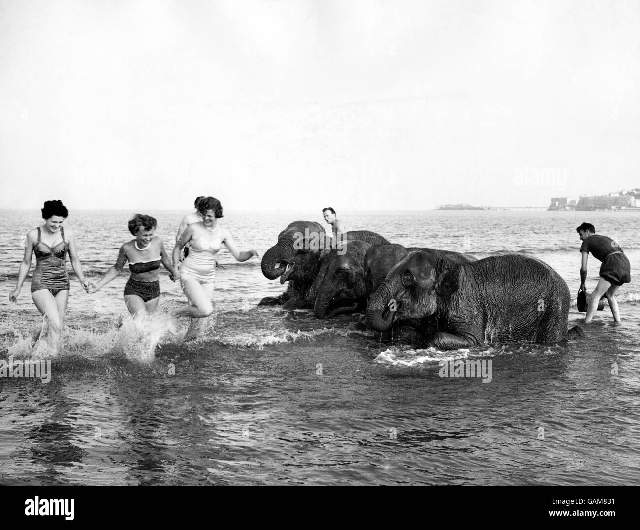 British Holidays - das Meer - Weston Super Mare - 1952 Stockfoto