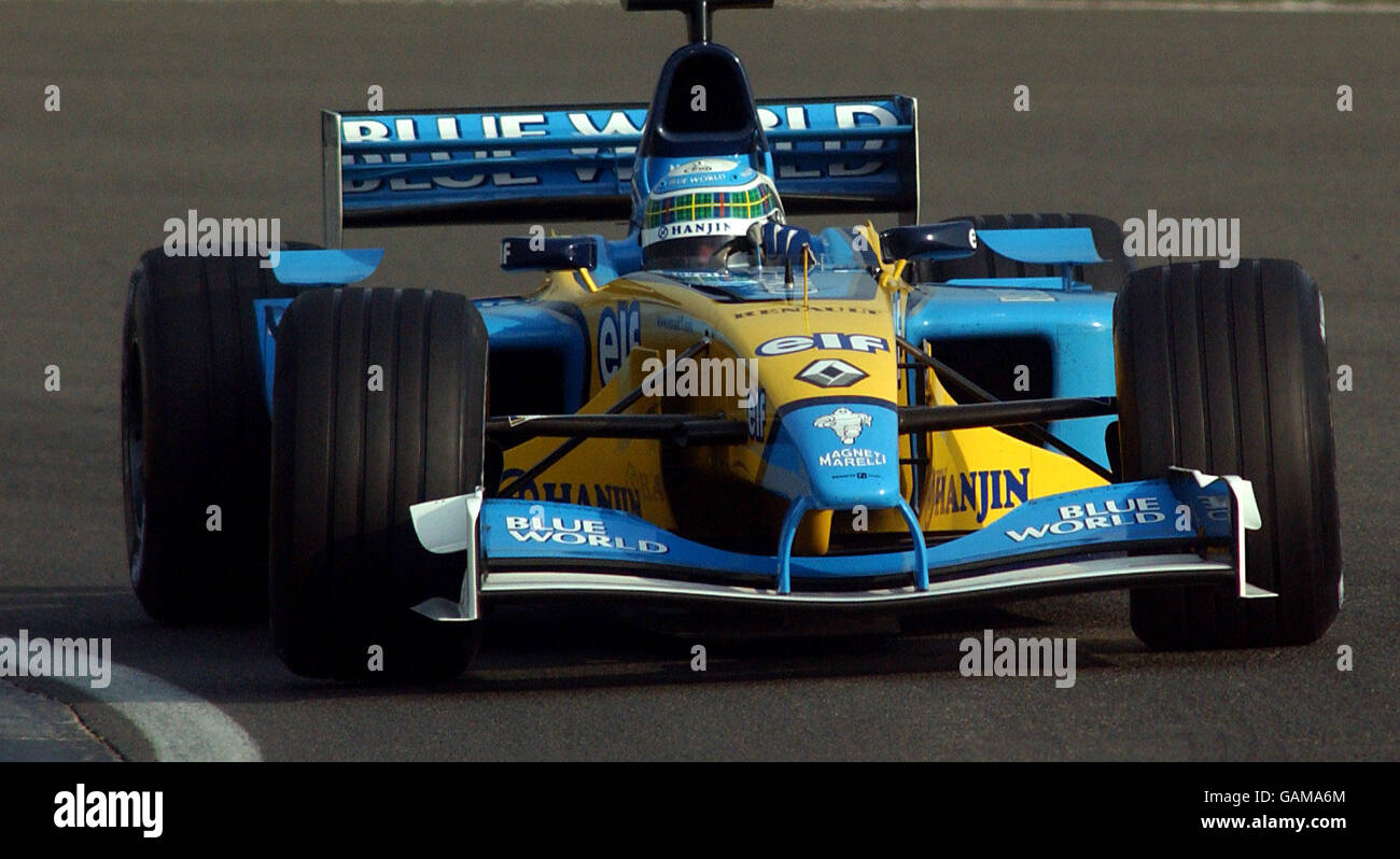 Formel-1-Autorennen - Testing - Silverstone. Renault-Testfahrer Allan McNish während des Tests Stockfoto