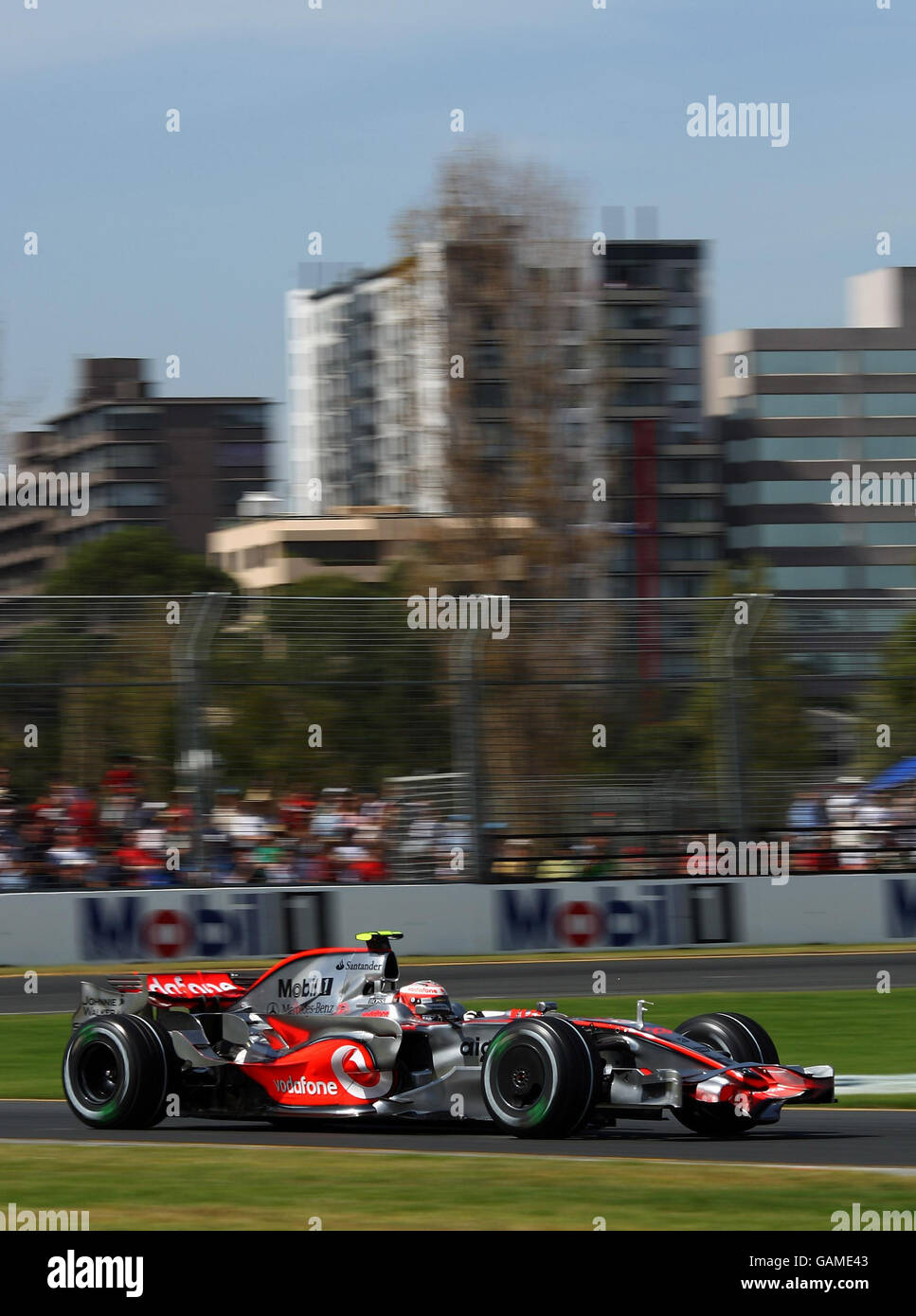 Heikki Kovalainen aus Finnland während des Qualifyings im Albert Park, Melbourne, Australien. Stockfoto