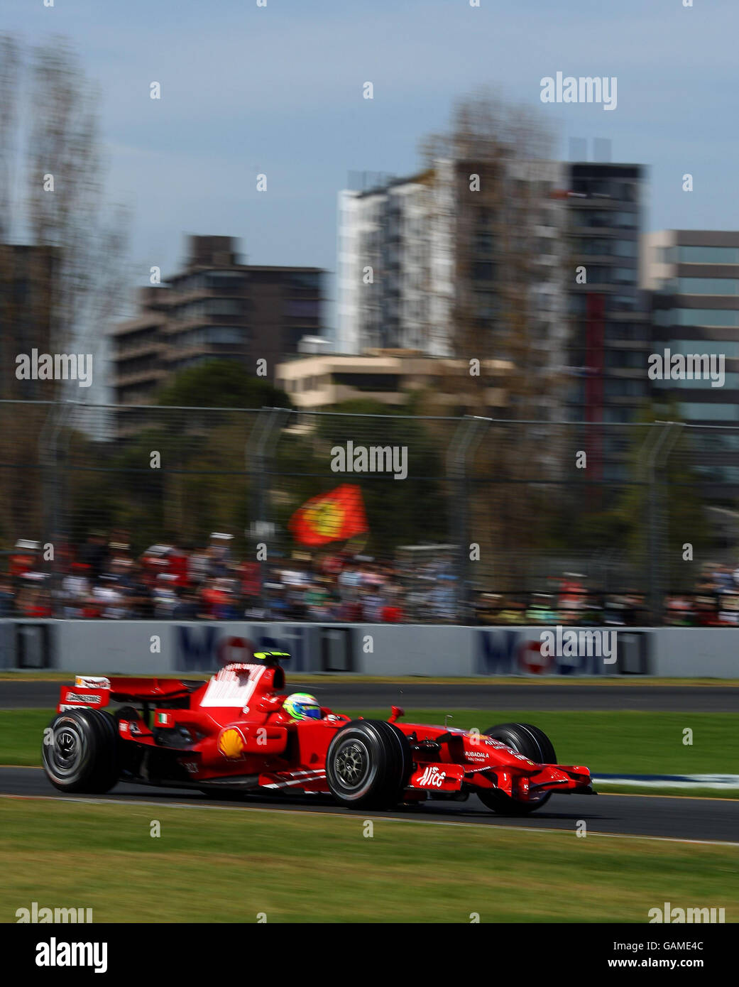 Der Brasilianer, der im Qualifying im Albert Park, Melbourne, Australien, unterwegs war. Stockfoto