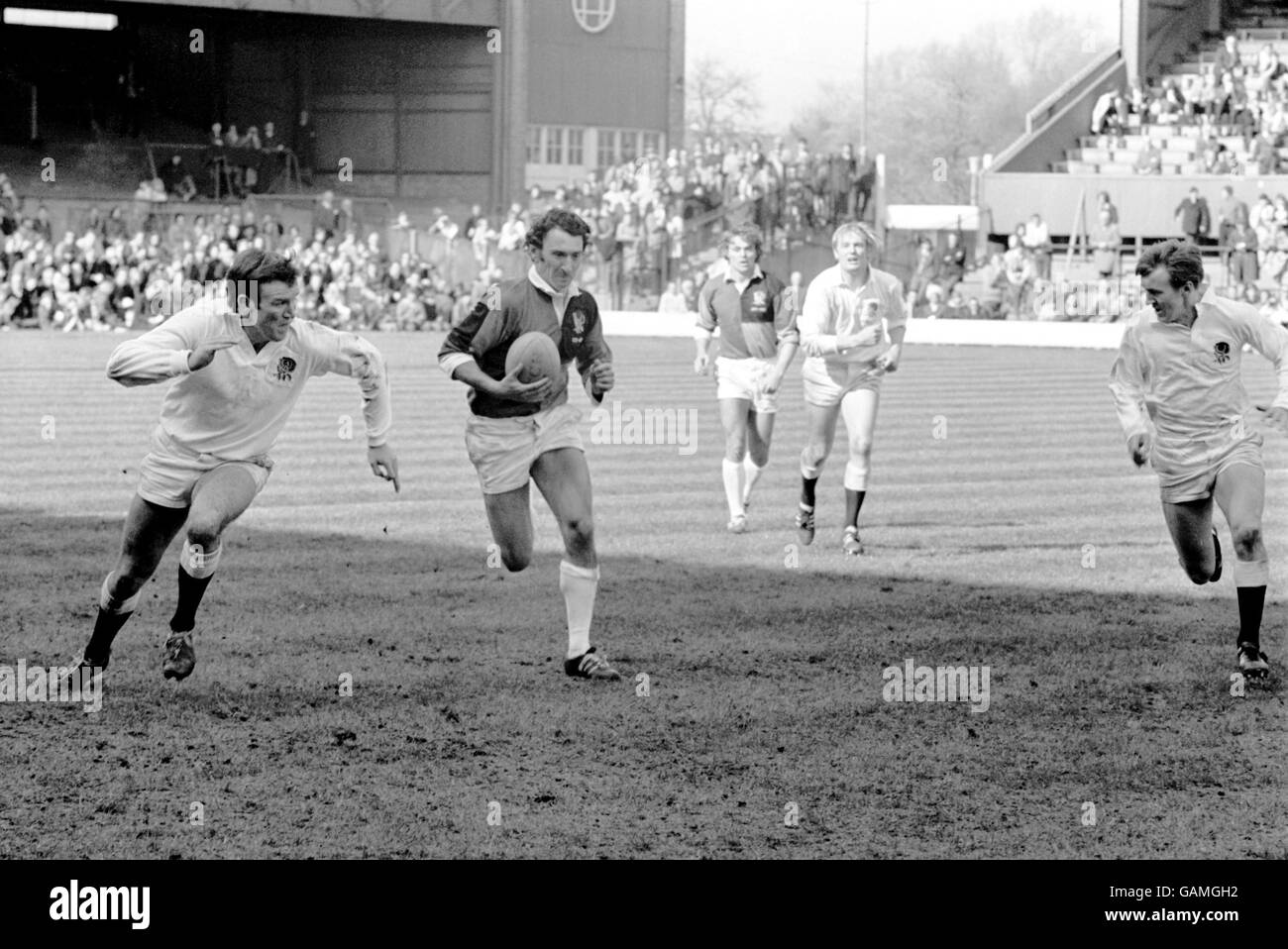 Rugby Union - England / President's Overseas XV Pierre Villepreux (c), President's XV, ist für die Try Line da Stockfoto