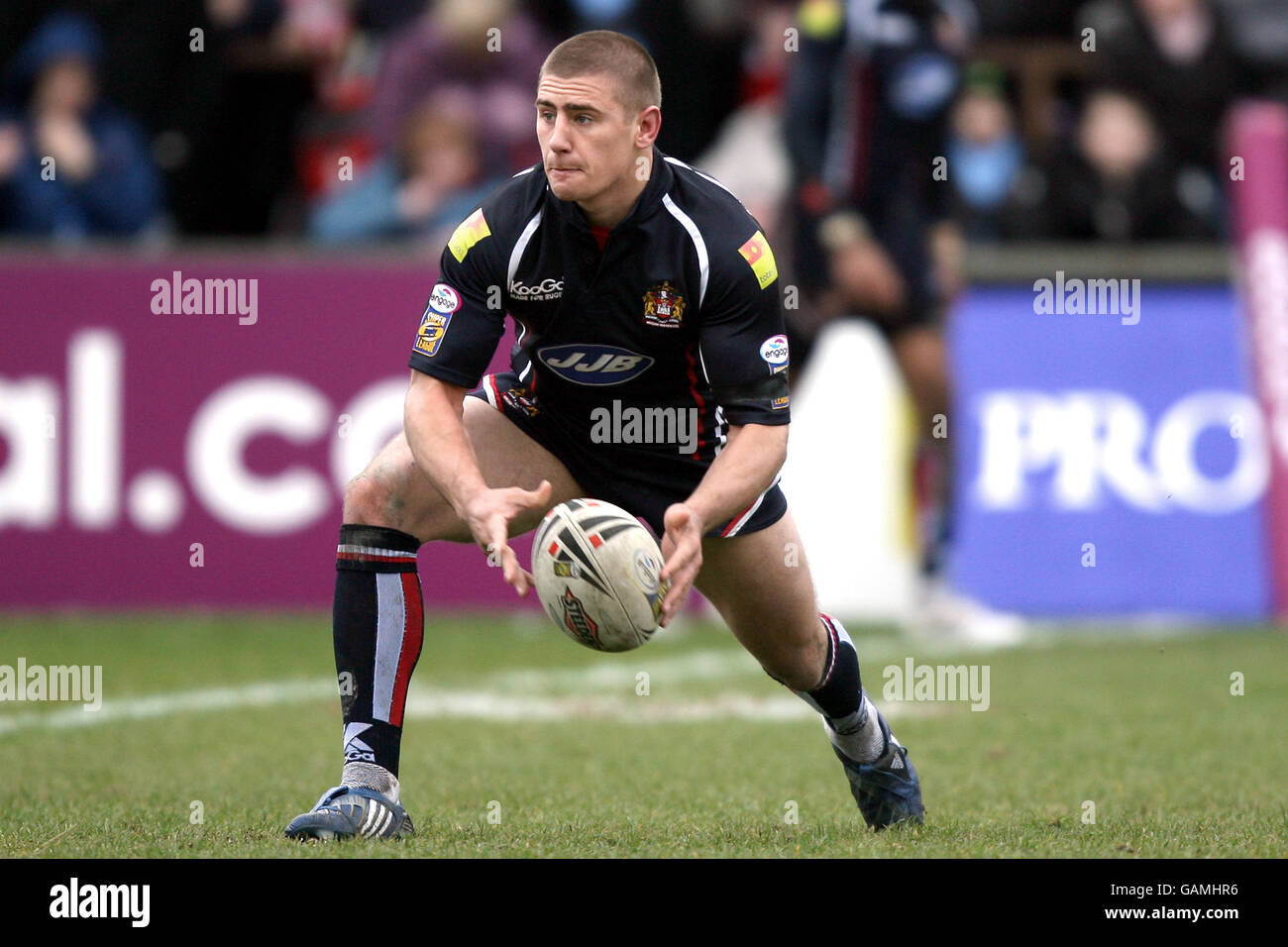 Rugby League - Engage Super League - St Helens V Wigan Warriors - Knowsley Straße Stockfoto