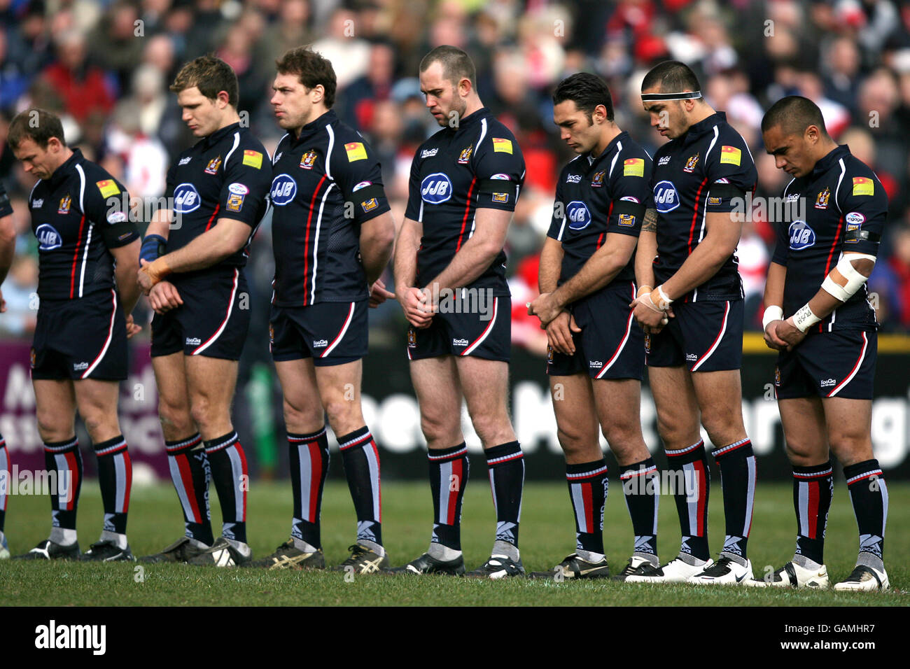 Rugby League - Engage Super League - St Helens V Wigan Warriors - Knowsley Straße Stockfoto