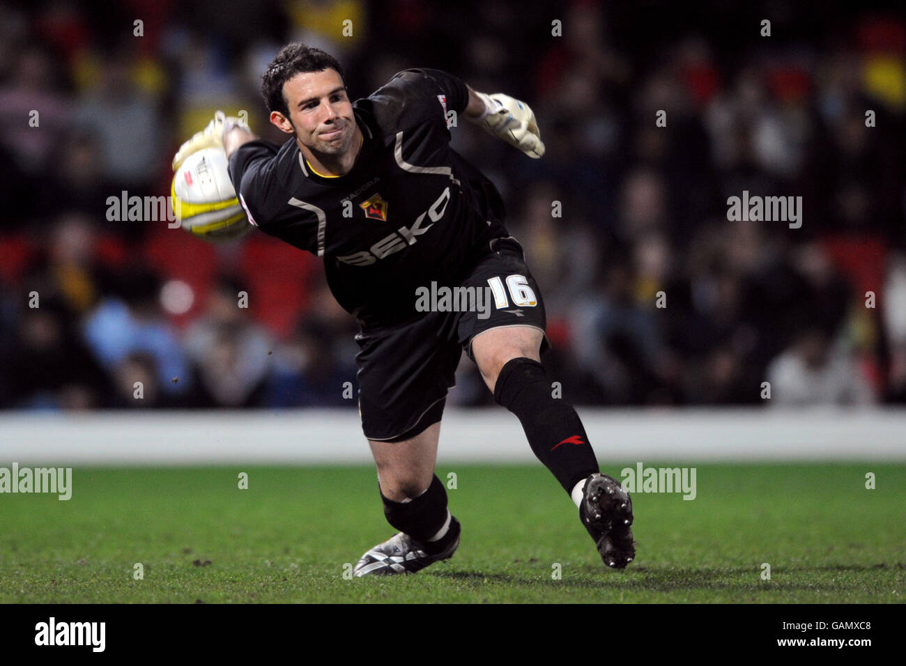 Fußball - Coca-Cola Football League Championship - Watford gegen Barnsley - Vicarage Road Stadium. Richard Lee, Watford-Torwart Stockfoto