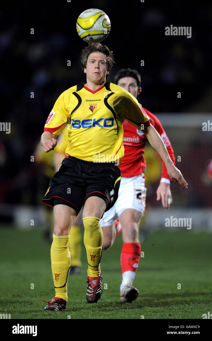 Fußball - Coca-Cola Football League Championship - Watford gegen Barnsley - Vicarage Road Stadium. Leigh Bromby, Watford Stockfoto