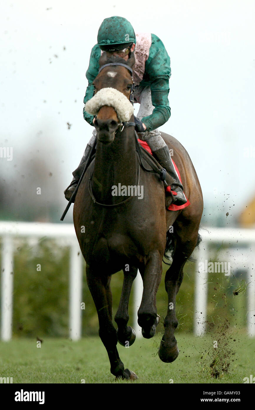 Averoo geritten von Tom McLaughlin im Leger Way Handicap Bei Doncaster Stockfoto