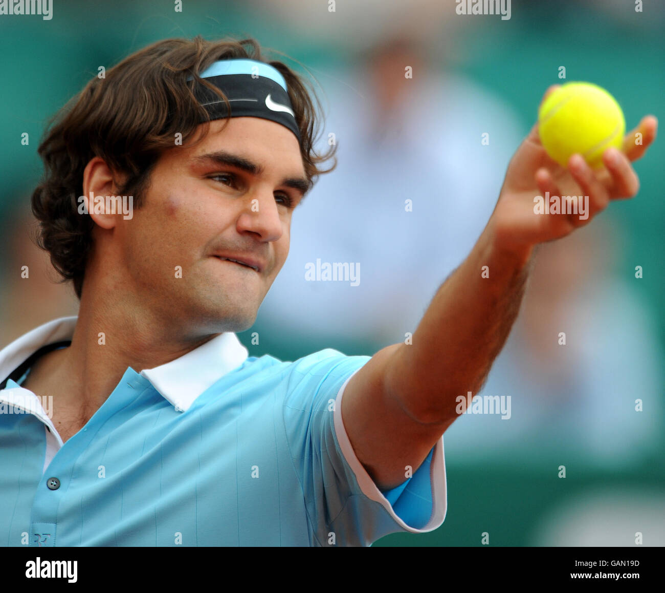 Tennis - ATP Masters Series - Monte Carlo - Roger Federer / Ruben Ramirez Hidalgo. Roger Federer Stockfoto