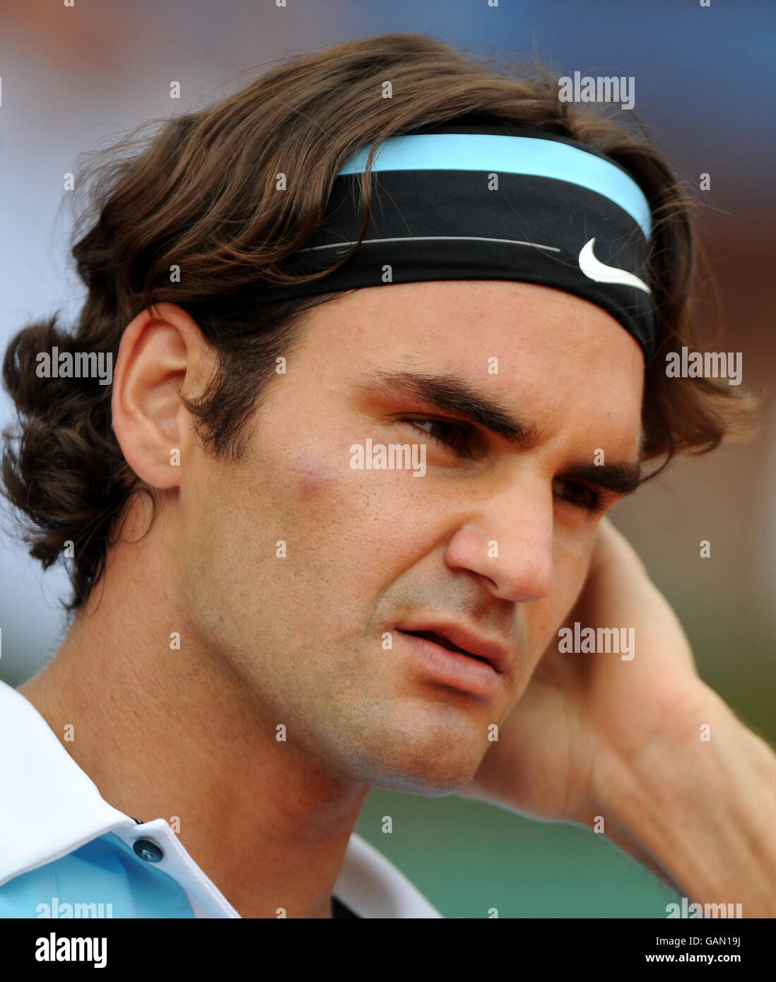 Tennis - ATP Masters Series - Monte Carlo - Roger Federer / Ruben Ramirez Hidalgo. Roger Federer Stockfoto