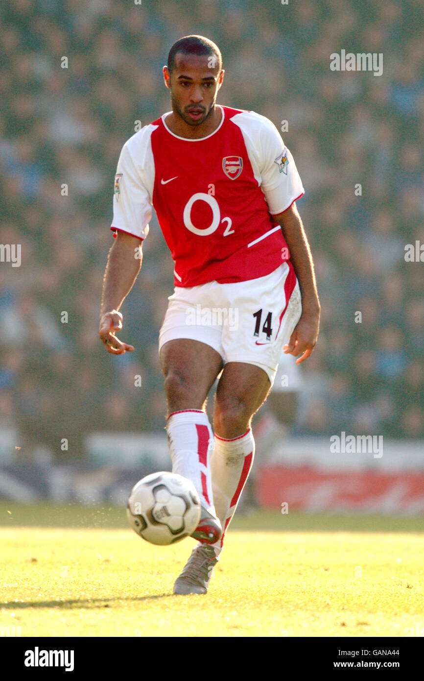 Fußball - FA Barclaycard Premiership - Manchester City / Arsenal. Thierry Henry, Arsenal Stockfoto