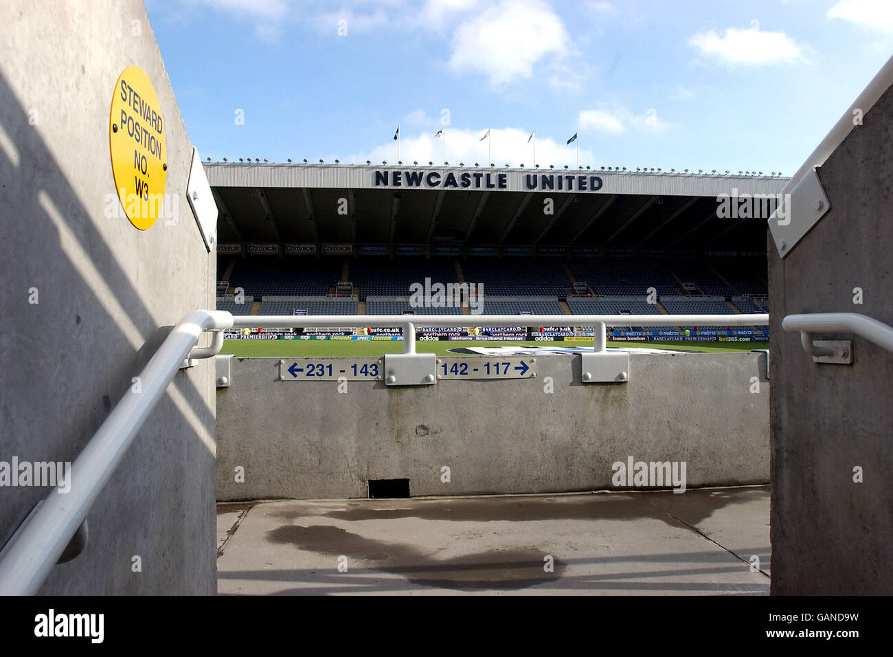 Fußball - FA Barclaycard Premiership - Newcastle United / Chelsea. St James Park, Heimstadion von Newcastle United Stockfoto