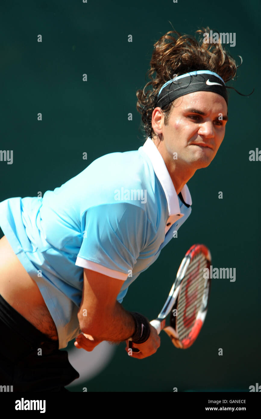 Tennis - ATP Masters Series - Monte Carlo - Roger Federer / Gael Monfils. Roger Federer Stockfoto