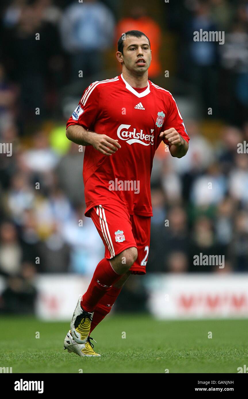 Fußball - Barclays Premier League - Liverpool - Manchester City - Anfield. Javier Mascherano, Liverpool Stockfoto