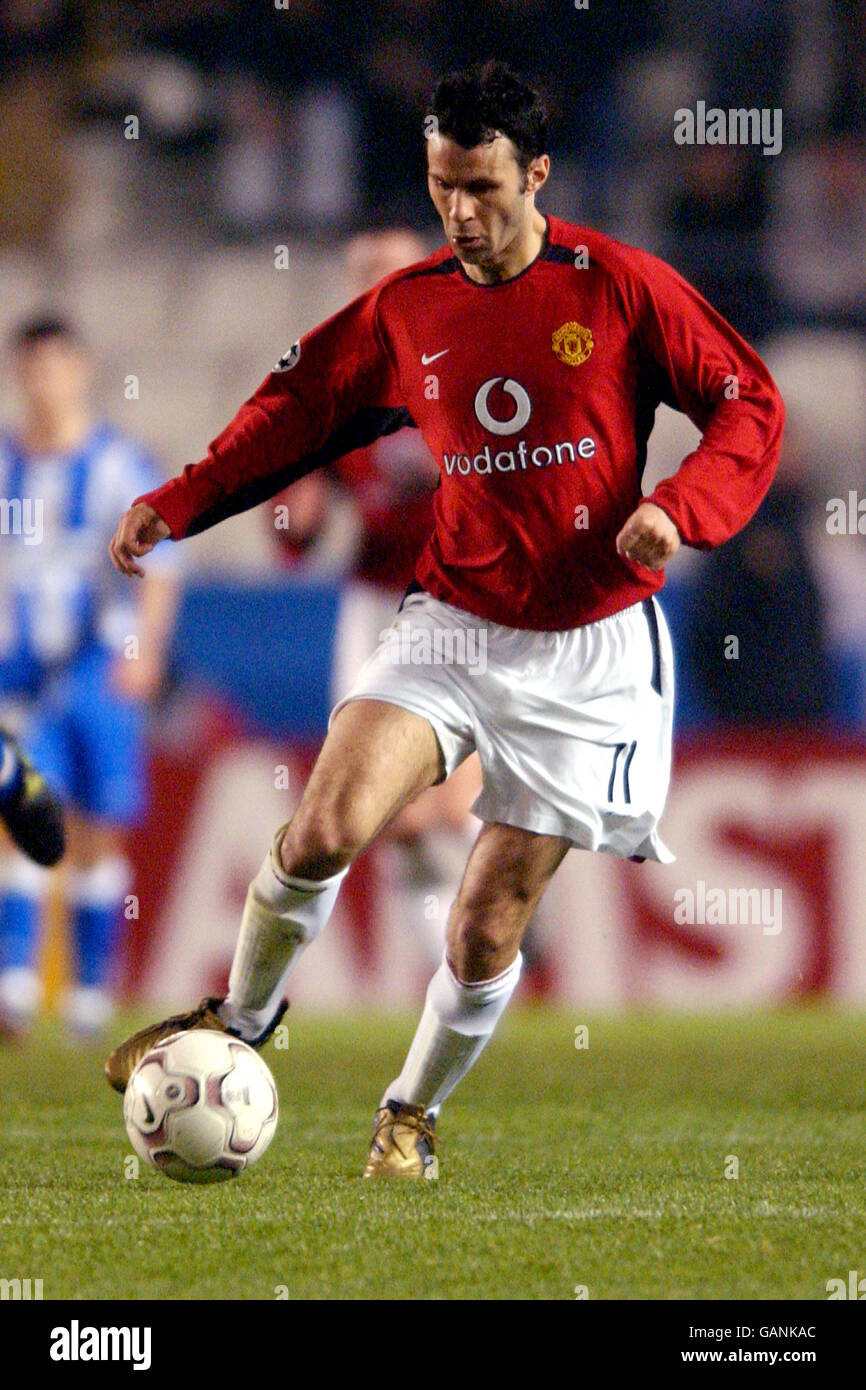 Fußball - UEFA Champions League - Gruppe D - Deportivo La Coruna / Manchester United. Ryan Giggs, Manchester United Stockfoto