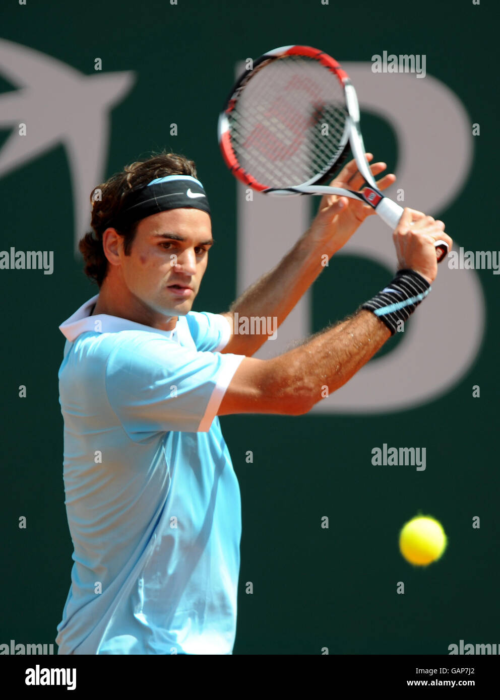 Tennis - ATP Masters Series - Monte Carlo - Roger Federer / David Nalbandian. Roger Federer Stockfoto