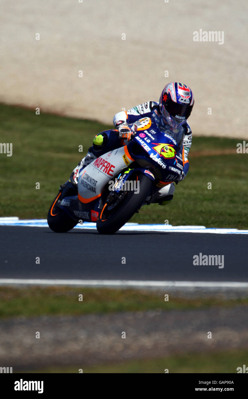 Motorradfahren - Moto GP - GMC großer Preis von Australien - Training - Phillip Island. Spaniens Alvaro Bautista, Aprilia 250cc Stockfoto