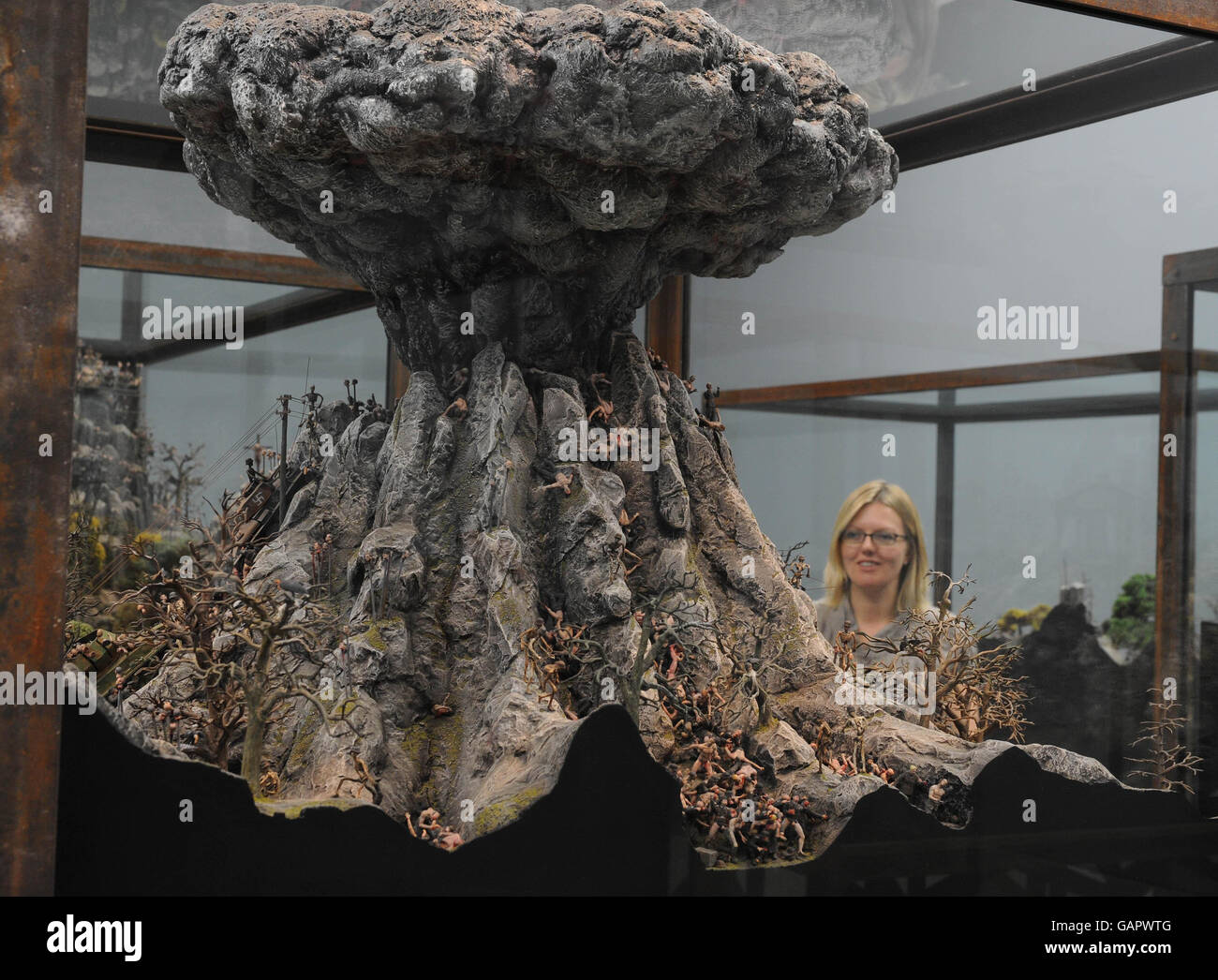 Hätte Hitler ein Hippie wie glücklich wären wir Ausstellung - London Stockfoto