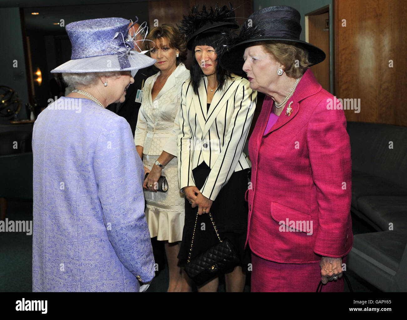 Queen sagt Abschied von QE2 Stockfoto